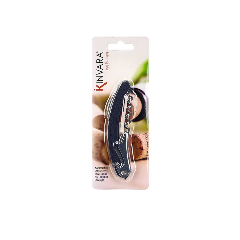 BLACK CHROME-PLATED CORKSCREW 64GR