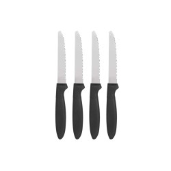 SET 4 COUTEAUX DENTÉS NOIRS