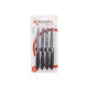 SET 4 BLACK SAW KNIVES 