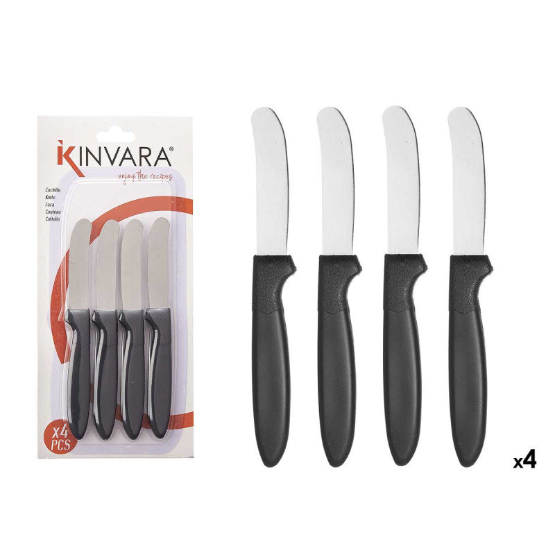 SET 4 BLACK SPREAD KNIVES