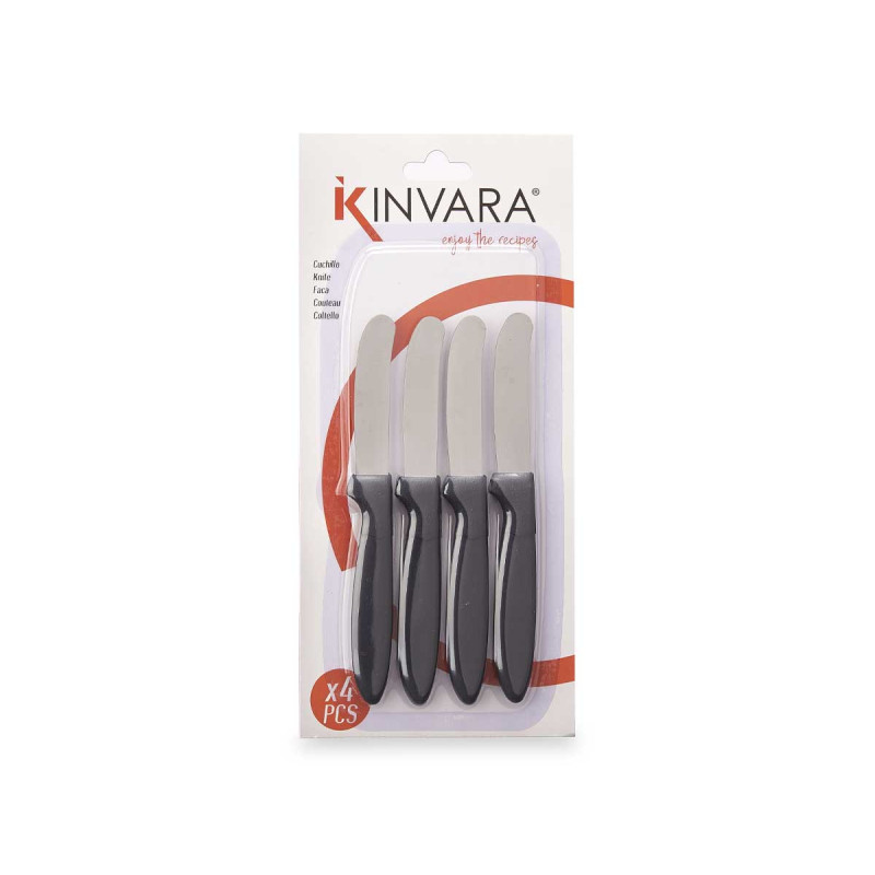 SET 4 BLACK SPREAD KNIVES