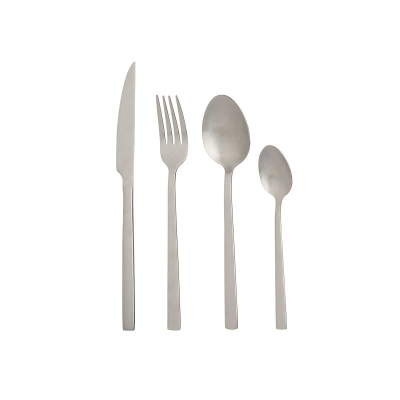 SET 16 CUTLERY PCS MATTE SILVER 