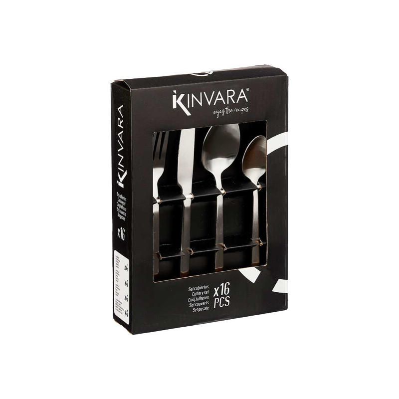 SET 16 PEZZI POSATE ARGENTO OPACO