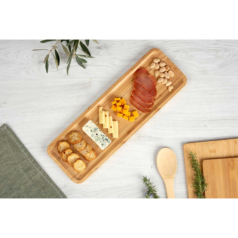 RECTANGULAR BAMBOO APPETIZER BOARD 46X15 CM