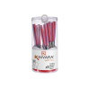 SET 16 STAINLESS STEEL CUTLERY RED PS HANDLE 