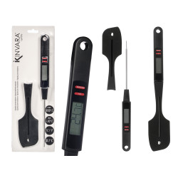 ESPATULA SILICONA PINCHO TEMPERATURA NEGRA 