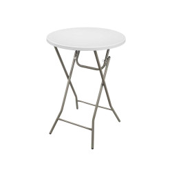 TAVOLO PIEGHEVOLE ROTONDO BIANCO 80X80X110CM