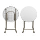 TAVOLO PIEGHEVOLE ROTONDO BIANCO 80X80X110CM