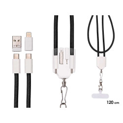 BLACK PHONE STRAP 120CM