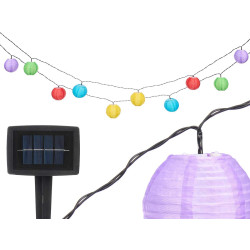 GUIRNALDA SOLAR 10 BOLAS MULTICOLOR