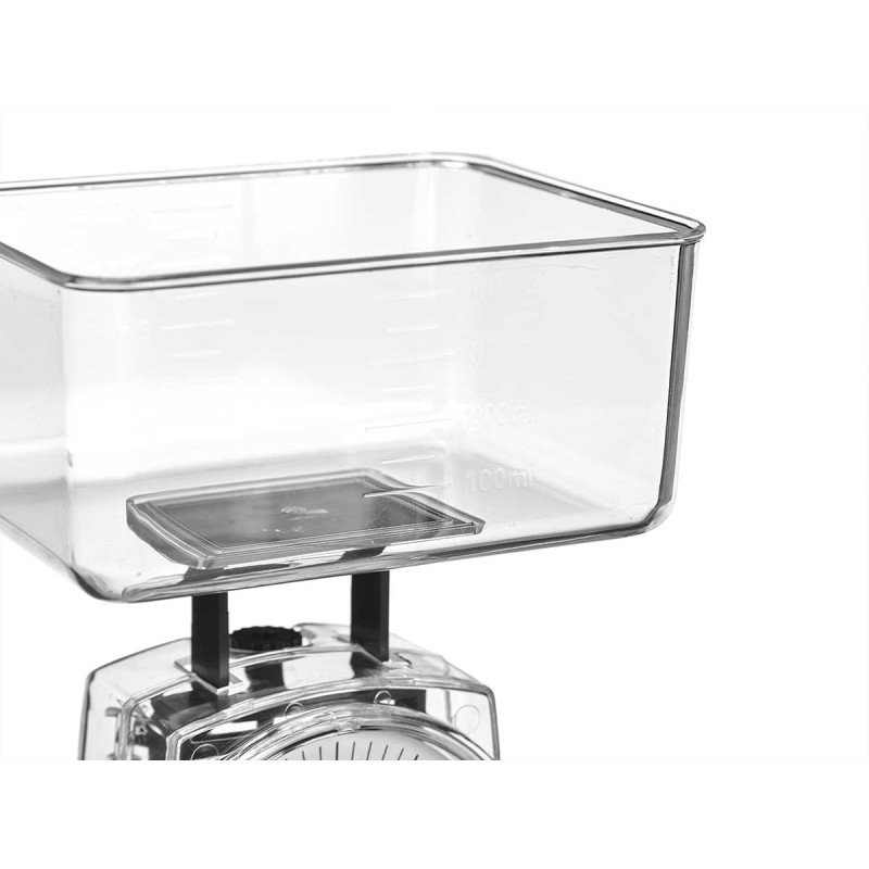 BASCULA 1KG RECIPIENTE 400ML RECTANGULAR TRANSPA