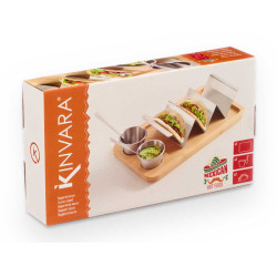 SOPORTE TACOS BOL SALSA BAMBU METAL
