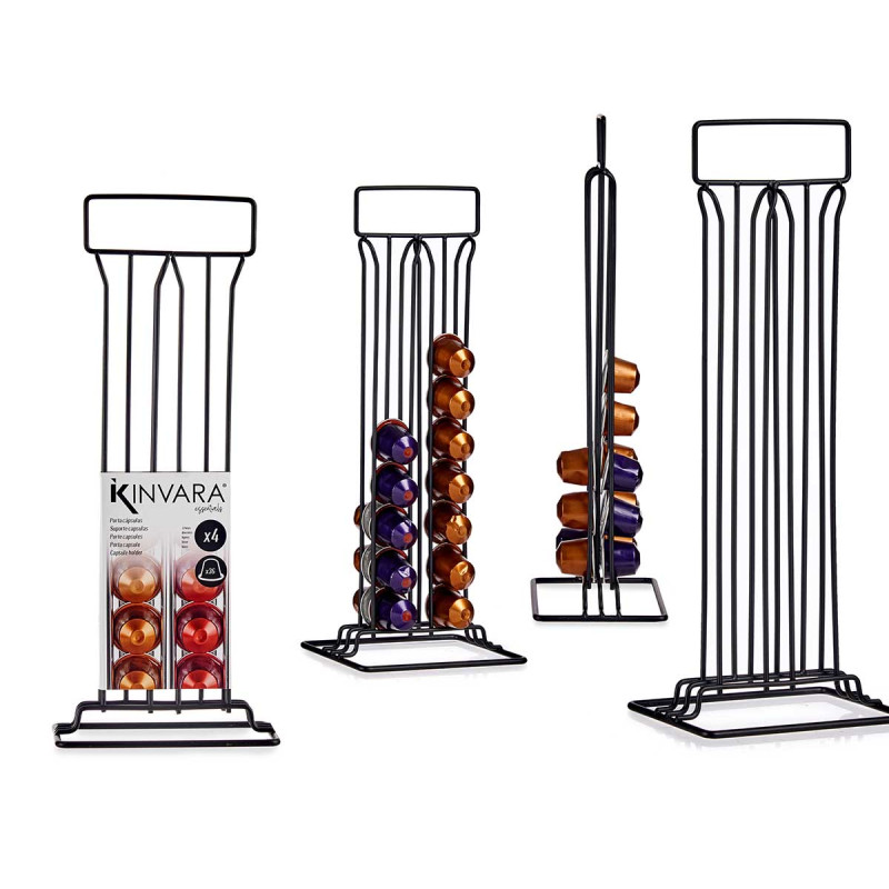STEEL COFFEE CAPSULEHOLDER 36 CAPSULES BLACK SMALL