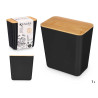 POT RECTANGULAIRE BAS NOIR 1L