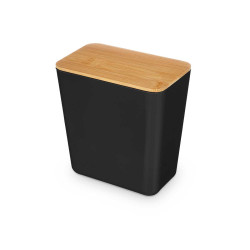 POT RECTANGULAIRE BAS NOIR 1L
