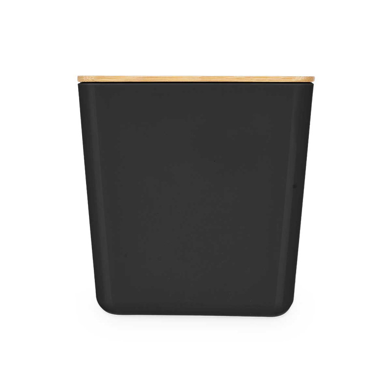 POT RECTANGULAIRE BAS NOIR 1L