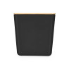BARATTOLO RETTANGOLARE BASSO NERO 1L