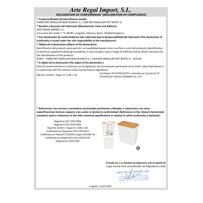 FRASCO RETANGULAR BAIXO BRANCO 1L