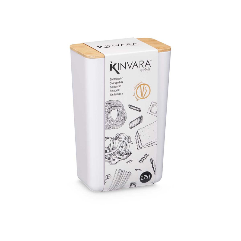 HIGH RECTANGULAR POT WHITE 1,75L