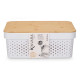 MULTIUSE BOX BAMBOO LID MEDIUM WHITE 14CM