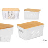 SCATOLA MULTIUSO FORATA TAPPO BAMBU PIC BIANC 12CM