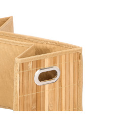 RECTANGULAR BAMBOO STORAGE BASKET