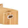 RECTANGULAR BAMBOO STORAGE BASKET