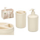 SET DISPENSER BICCHIERE RIGHE BIANCO