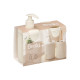 WHITE STRIPED DISPENSER CUP SET