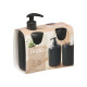 BLACK STRIPED DISPENSER CUP SET
