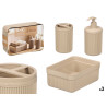 SET DISPENSADOR VASO BANDEJA RAYAS BEIGE