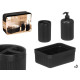 SET DISPENSER BICCHIERE VASSOIO RIGHE NERO
