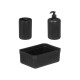 BLACK STRIPED DISPENSER CUP TRAY SET