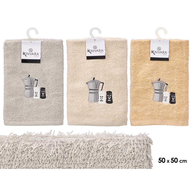 COTTON CLOTH NEUTRAL COFFEE MACHINE 50X50CM