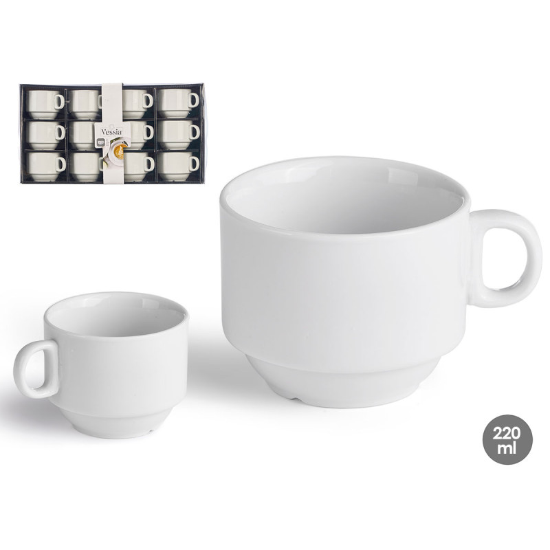 STACKABLE PORCELAIN MUG 220 ML