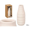 VASE SAHARA BOUTEILLE RAYURES BLANC MOYEN