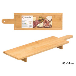 BAMBOO BOARD 14X50CM HANDLE LEGS