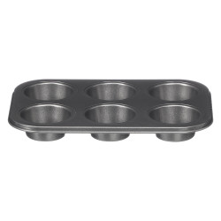 MOLDE RECTANGULAR ACERO 6 HUECOS GRIS