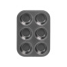 MOLDE RECTANGULAR ACERO 6 HUECOS GRIS