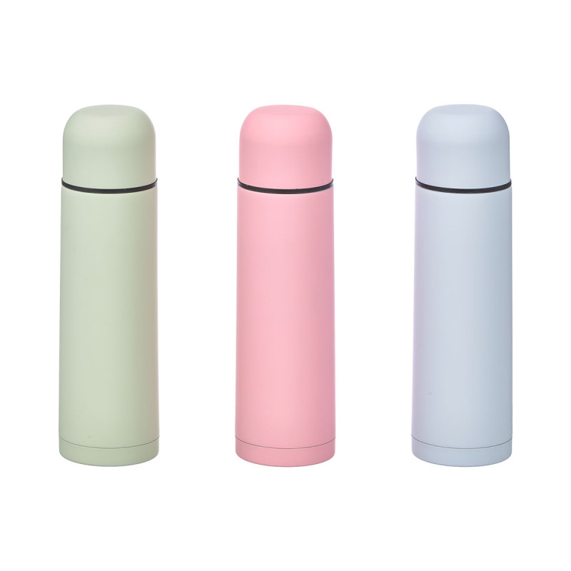 THERMOS ACIER INOX TOUCHER DOUX ASSORT 3 COUL 500M