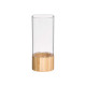 JARRON ACRILICO CILINDRICO BASE MADERA 12X12X30CM