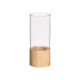 JARRON ACRILICO CILINDRICO BASE MADERA 10X10X25CM
