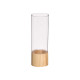 VASO CILINDRICO ACRILICO BASE LEGNO 10X10X30CM