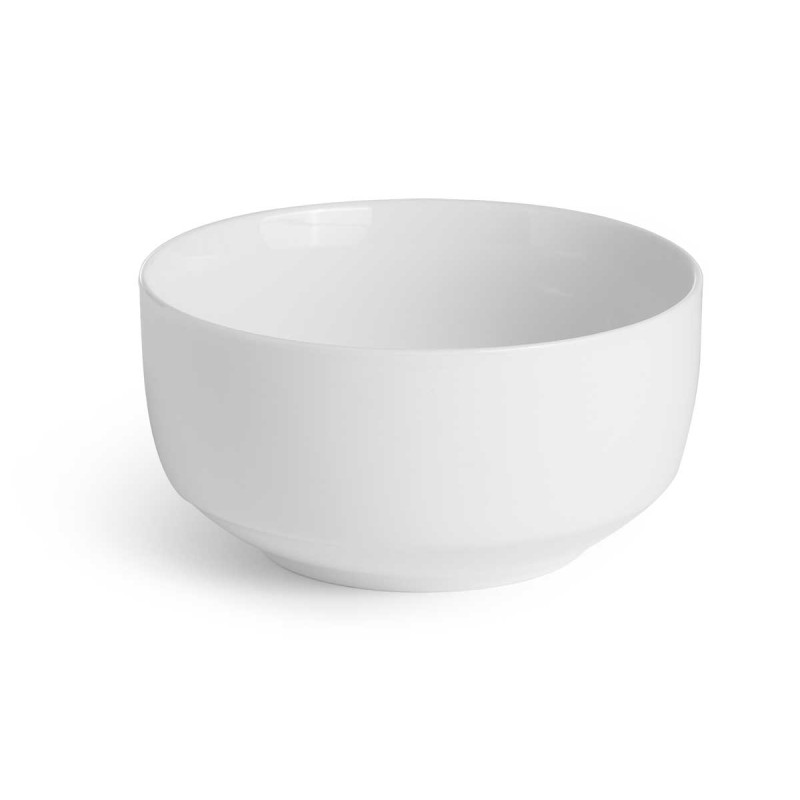 SET 6 BOL REDONDO LISO PORCELANA SOPORTE 800ML