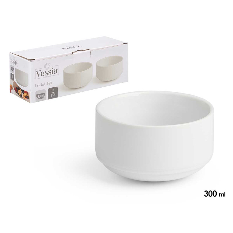 BOL REDONDO 300ML PORCELANA