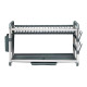 ÉGOUTTOIR 2 NIVEAUX ALUMINIUM GRIS