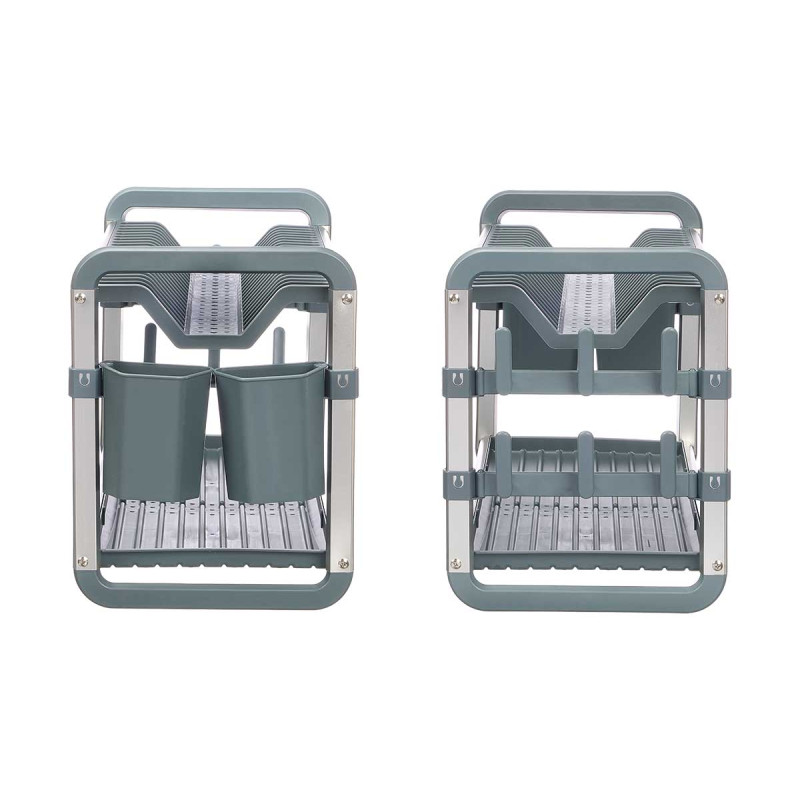ESCURREPLATOS 2 PISOS ALUMINIO GRIS