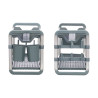 ÉGOUTTOIR 2 NIVEAUX ALUMINIUM GRIS