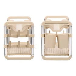 ÉGOUTTOIR 2 NIVEAUX ALUMINIUM BEIGE