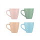 TASSE CÉRAMIQ DIAMANT 9CM COUL PASTEL ASRT 4 365ML